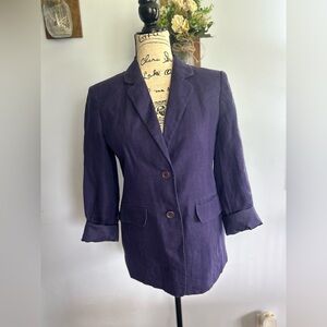 Talbots blazer Irish‎ linen sophisticated office professional sustainable